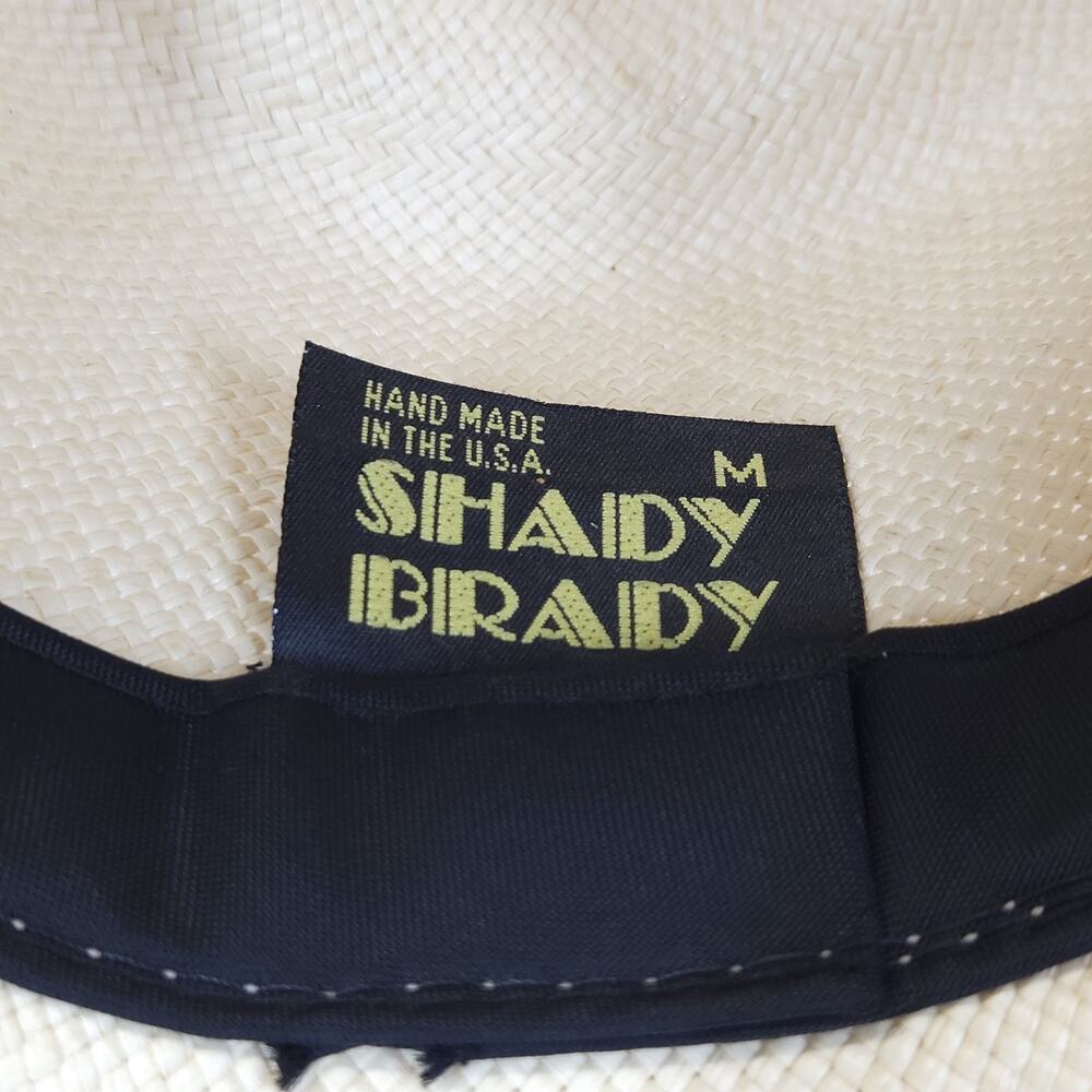 Vtg Shady Brady Straw Cowboy Hat Women M Coastal Cowgirl Western Y2K USA - Picture 5 of 8